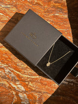 Diamond and Sapphire Hamsa Necklace