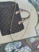 Assymetrical Diamond Initial Necklace with Bezel