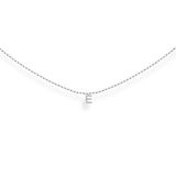 Centered Diamond Initial Necklace