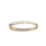 Custom Diamond Initial Charm Bangle