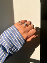 Pear Emerald Toi et Moi Ring