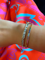 Custom Diamond Initial Charm Bangle