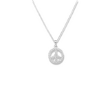 Diamond Peace Necklace
