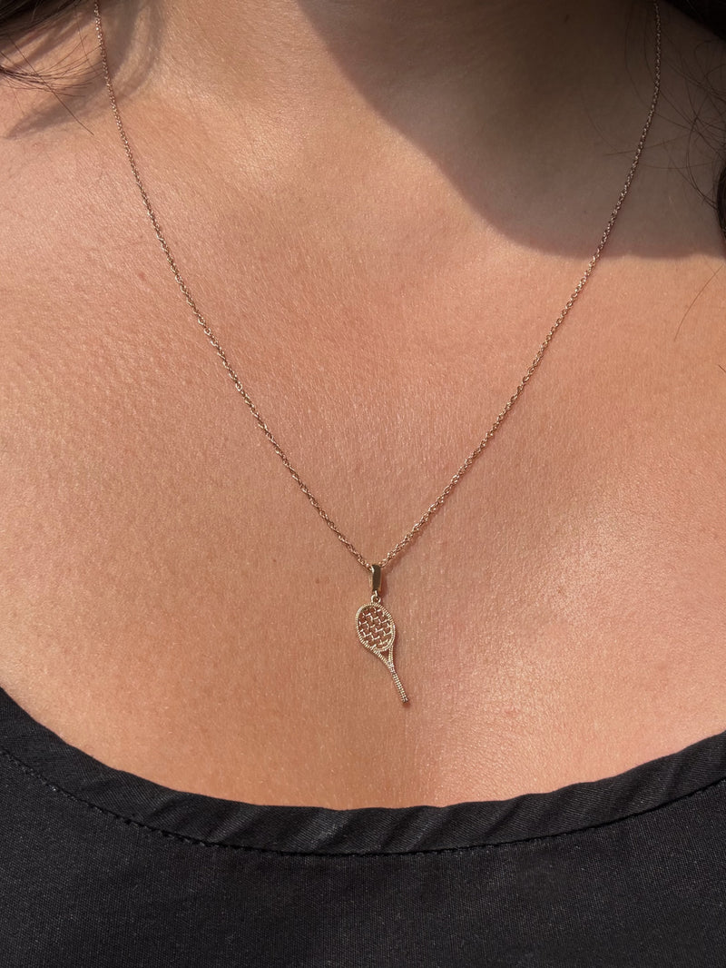 Mini Tennis Racquet Necklace