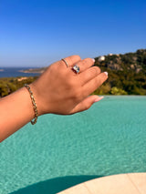 Pear Emerald Toi et Moi Ring