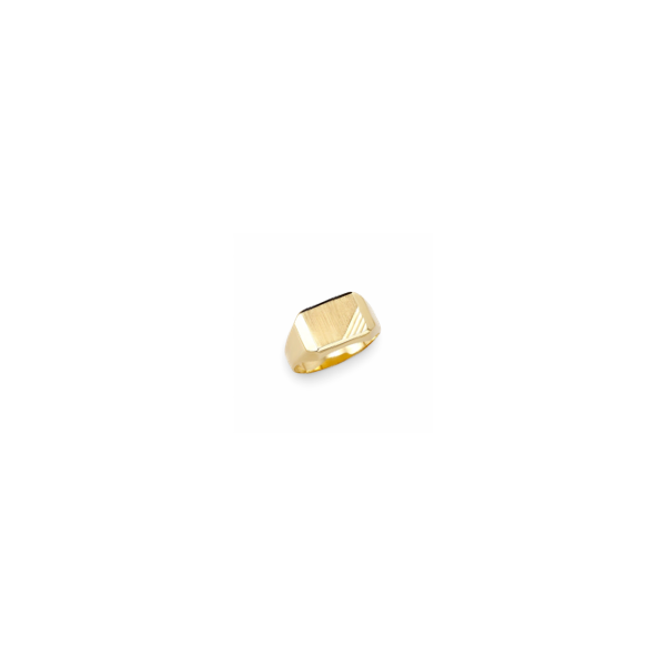 Large Square Engraved Signet Ring