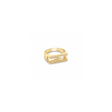 Pave Diamond Initial Ring