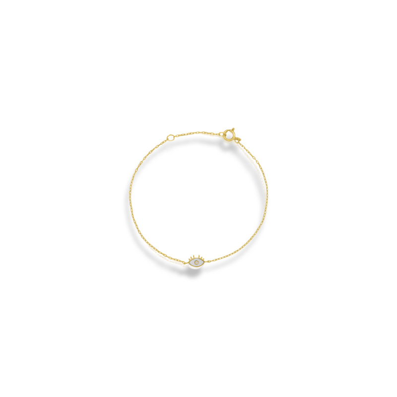 Enamel Evil Eye Bracelet