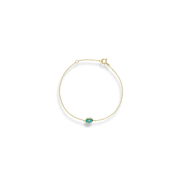 Enamel Evil Eye Bracelet
