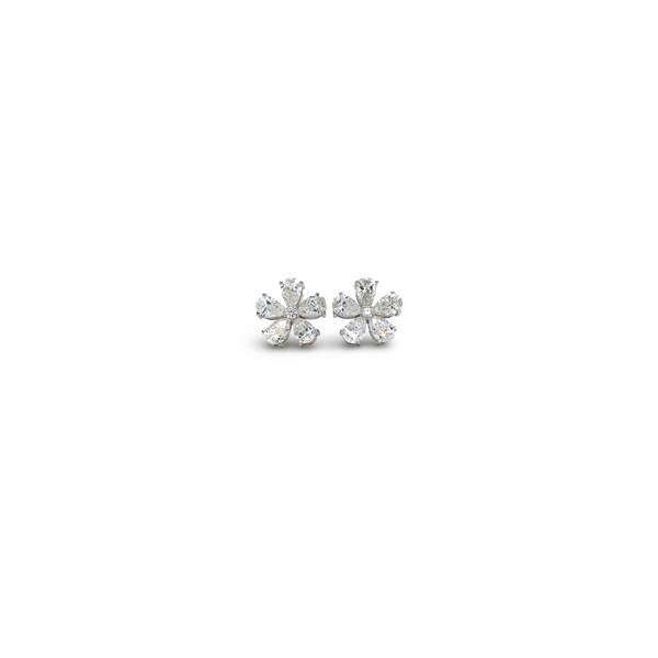 Diamond Flower Studs