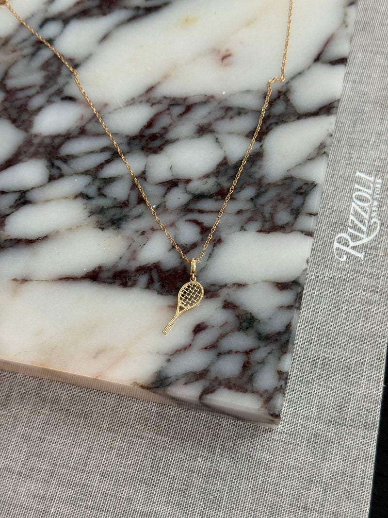 Mini Tennis Racquet Necklace
