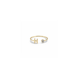 Flex Initial Gem Ring
