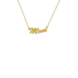 Cursive Mom Necklace