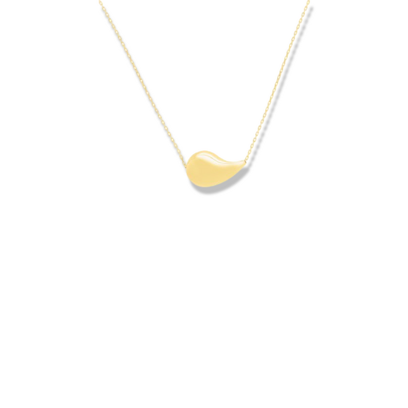 Yellow Gold Chunky Drop Necklace