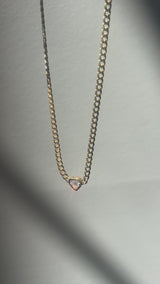 Cuban Gem Heart Necklace