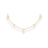 Asymmetrical Multiple Large Initial Block Necklace with Bezel