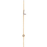 Diamond Initial and Bezel Bracelet