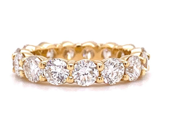 Yellow Gold Shared Claw Eternity Band