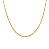 Yellow Gold Solid Rope Chain