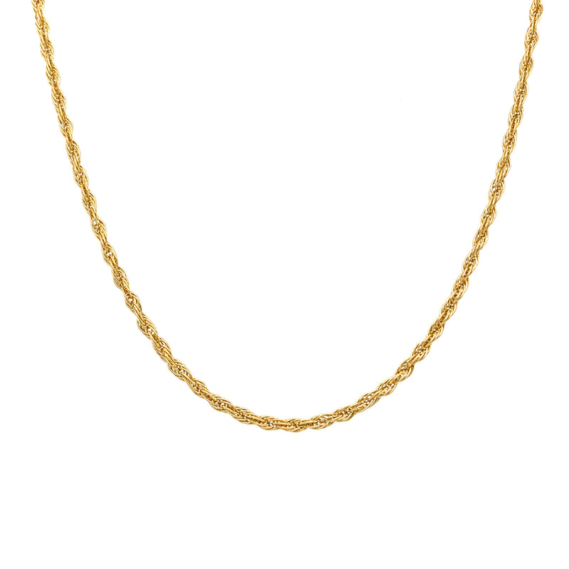 Yellow Gold Solid Rope Chain