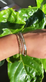 Custom Diamond Initial Charm Bangle