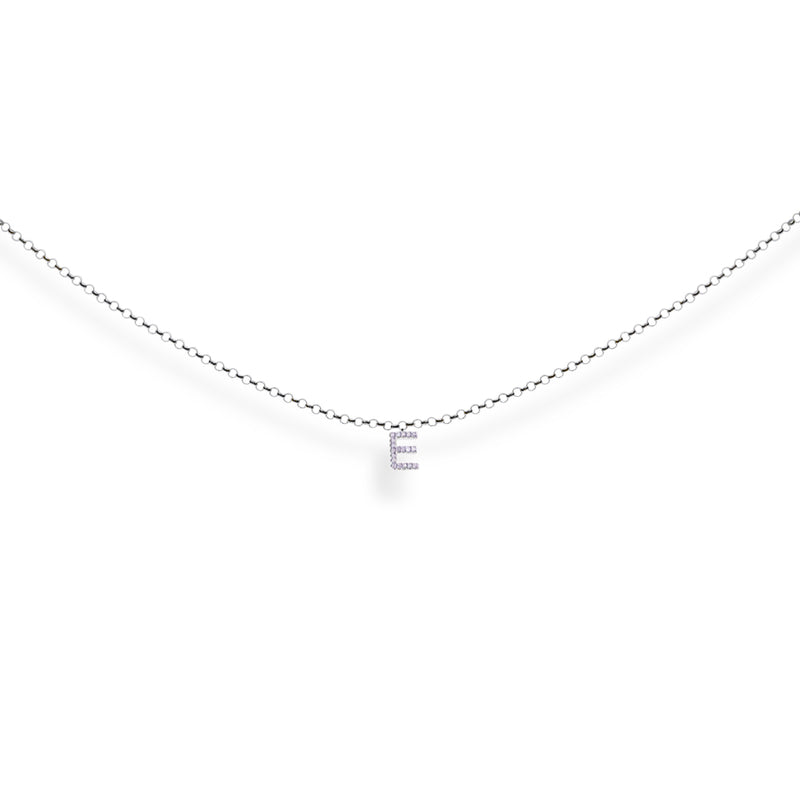 Centered Diamond Initial Necklace
