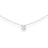 Gold Disc Initial Necklace