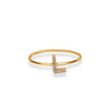 Diamond Initial Ring