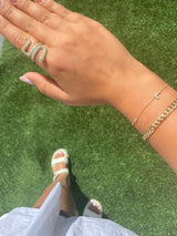 Diamond Initial and Bezel Bracelet