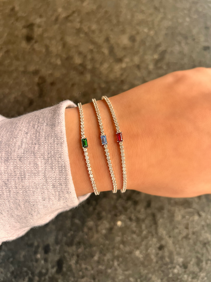 Colored stone 2025 tennis bracelet