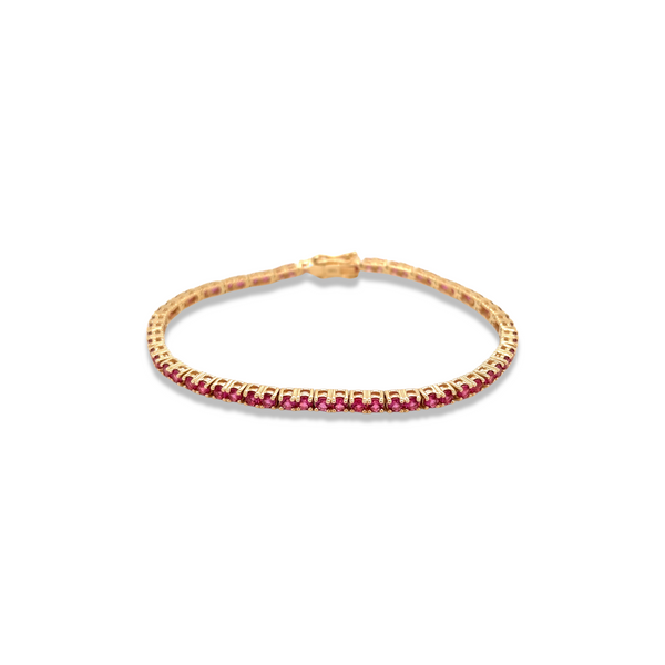 Pink Tourmaline Tennis Bracelet