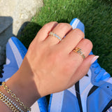 Mismatched Diamond Baguette Band