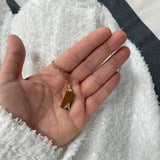 Gold Bar Diamond Initial Pendant