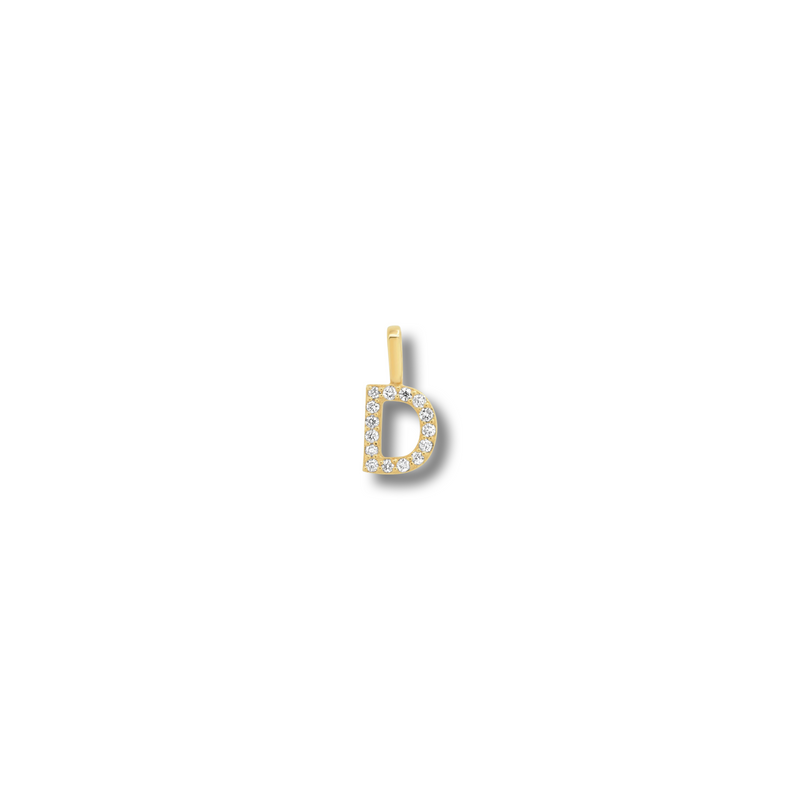Mini Diamond Initial Pendant