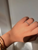 Bubble Diamond Half Eternity Band