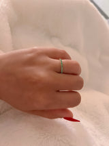 Emerald Half Eternity Band