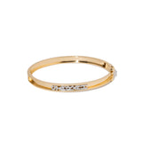 Custom Diamond Initial Charm Bangle