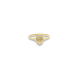 Oval Initial Ring