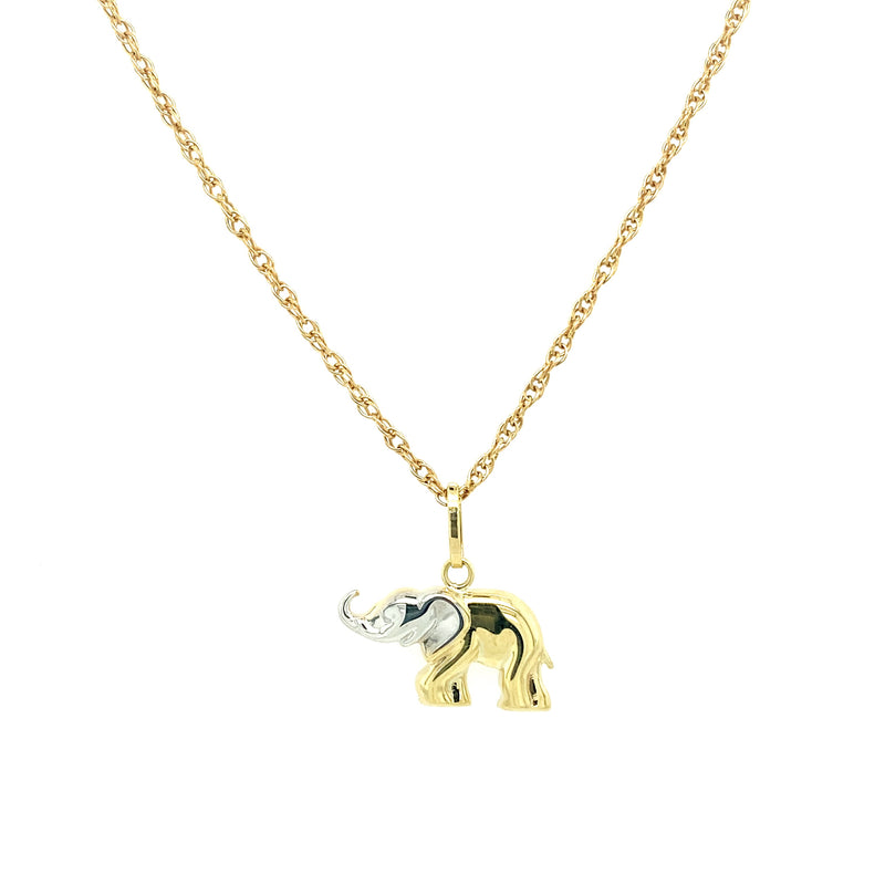 Two Tone Elephant Necklace