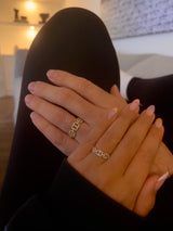 Diamond Oval Link Band