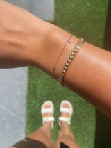 Diamond Initial and Bezel Bracelet