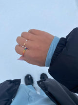 Flex Initial Gem Ring