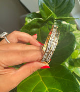 Custom Diamond Initial Charm Bangle