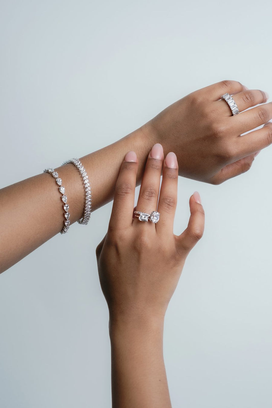 Custom tennis bracelets and ring